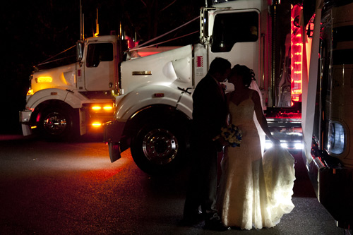 night wedding photography bridal couple silhouette